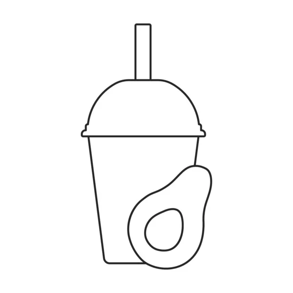 Fruit Smoothie Vektor icon.Outline Vektor icon isoliert auf weißem Hintergrund Frucht Smoothie. — Stockvektor