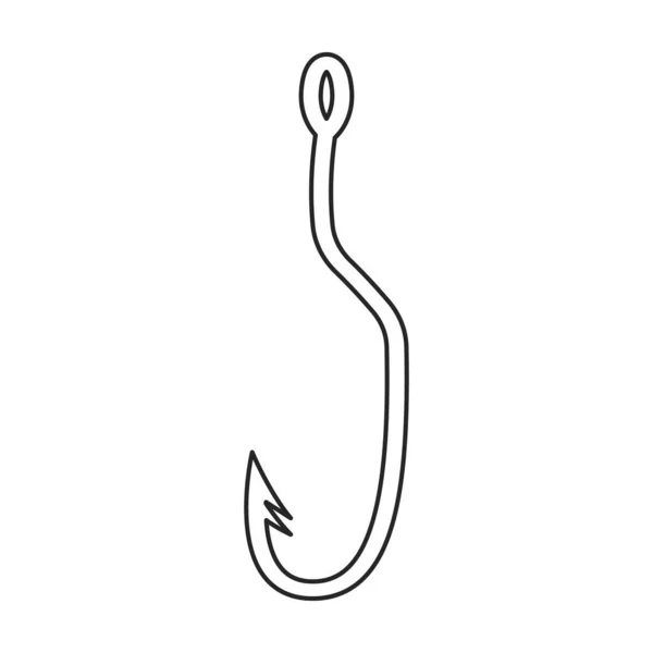 Icône vectorielle crochet de poisson.Décrivez l'icône vectorielle isolée sur fond blanc crochet de poisson. — Image vectorielle
