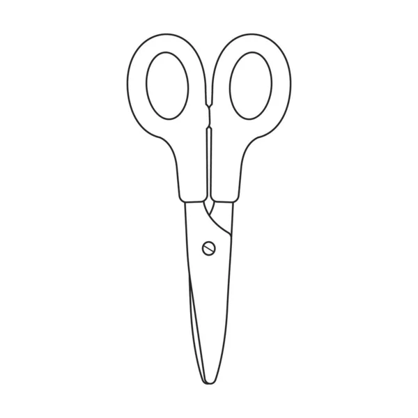 Scissor vector icon.Outline vector icon isolated on white background scissor. — 스톡 벡터