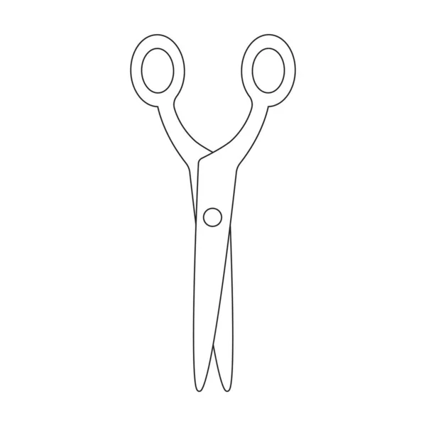 Scissor vector icon.Outline vector icon isolated on white background scissor. — Stock Vector