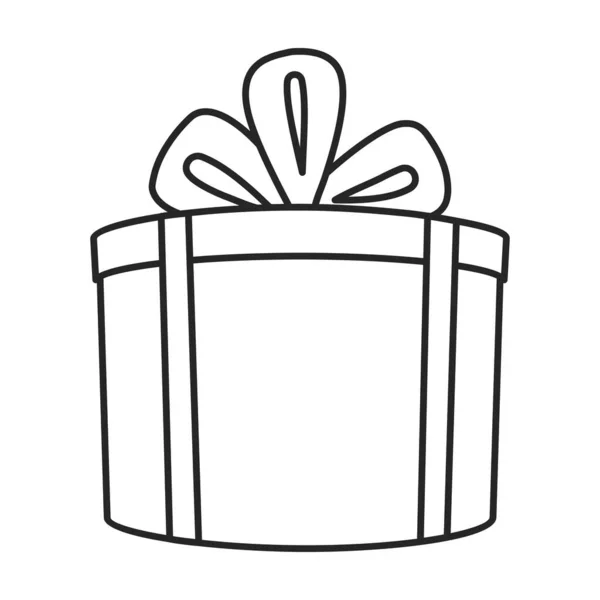 Noël de boîte cadeau vecteur icon.Outline icône vectorielle isolé sur fond blanc Noël de boîte cadeau. — Image vectorielle