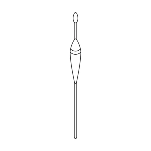 Angelrute Vektor icon.Outline Vektor Symbol isoliert auf weißem Hintergrund Angelrute. — Stockvektor