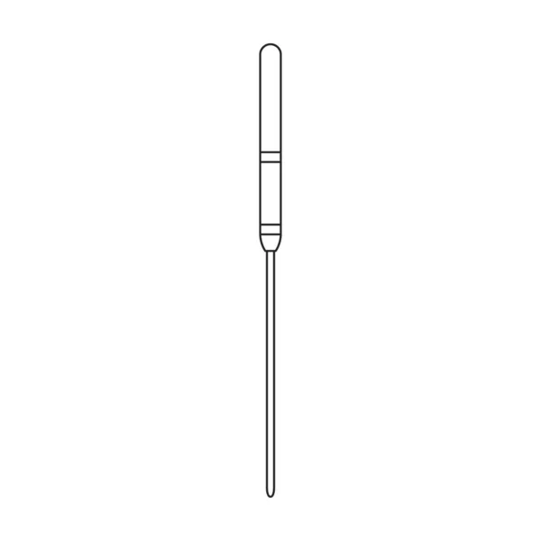 Vector de caña de pescar icon.Outline icono del vector aislado en fondo blanco caña de pescar. — Vector de stock