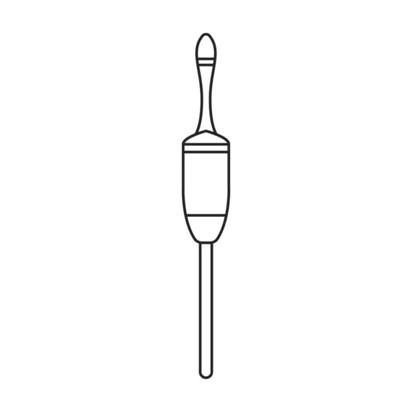 Vector de caña de pescar icon.Outline icono del vector aislado en fondo blanco caña de pescar. — Archivo Imágenes Vectoriales
