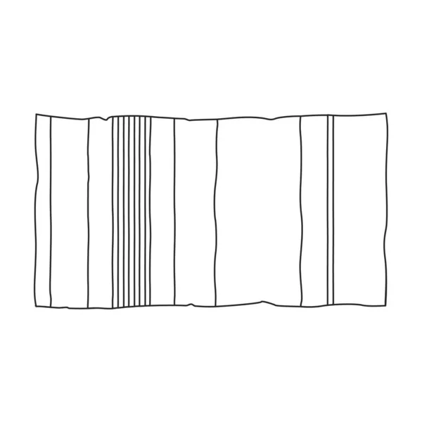 Icône vectorielle serviette. Icône vectorielle contour isolé sur fond blanc serviette. — Image vectorielle