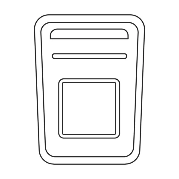 Mailbox vector icon.Outline vector icon, 흰색 배경 우편 함에 분리 됨. — 스톡 벡터