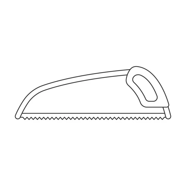 Handsaw vettoriale icon.Outline icona vettoriale isolato su sfondo bianco sega a mano. — Vettoriale Stock