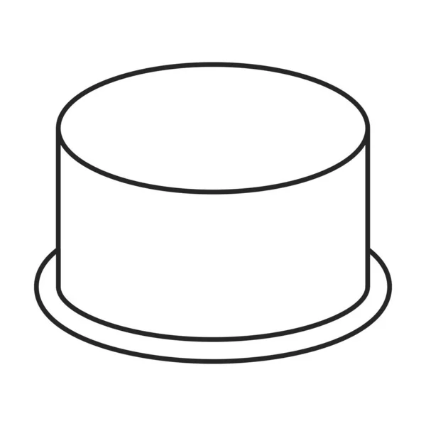 Cap garrafa vetor icon.Outline vetor ícone isolado na garrafa tampa de fundo branco. — Vetor de Stock