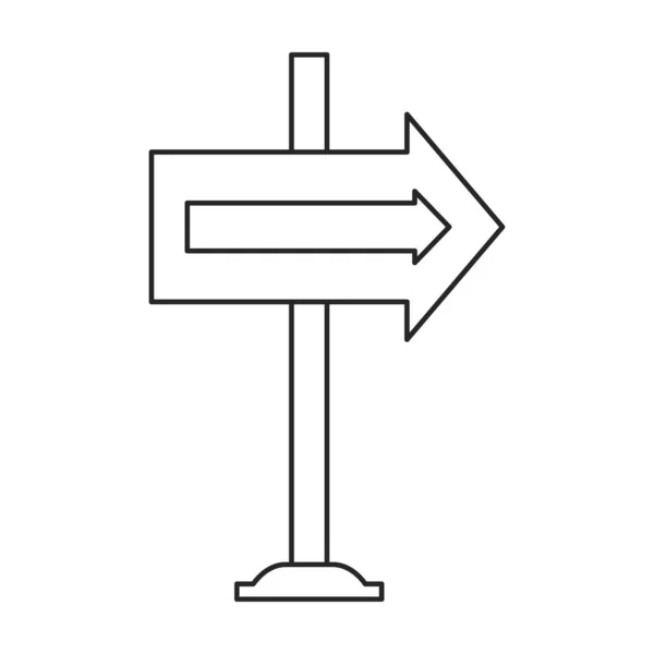 Знак дорожного знака вектор icon.Outline вектор дорожный знак изолирован на белом фоне . — стоковый вектор