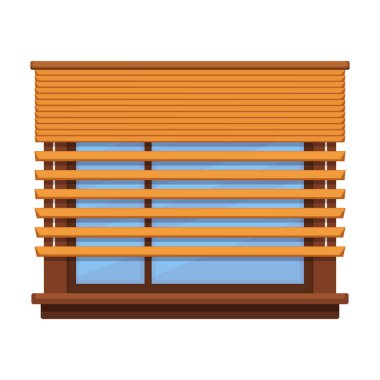 Pencere kör vektör karikatür simgesi. Beyaz arka planda vektör illüstrasyon külüstürü. Pencere körlüğünün izole çizgi film resimleme simgesi .