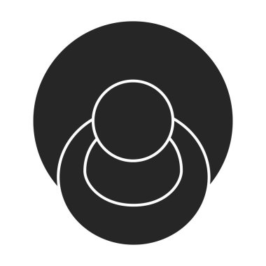 Emzik vektör simgesi. Siyah vektör simgesi beyaz arkaplan emziğinde izole edildi.