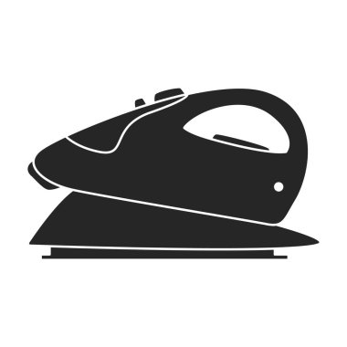 Elektrikli demir vektör simgesi. Siyah vektör simgesi beyaz arkaplan elektrik demiri üzerinde izole edildi.