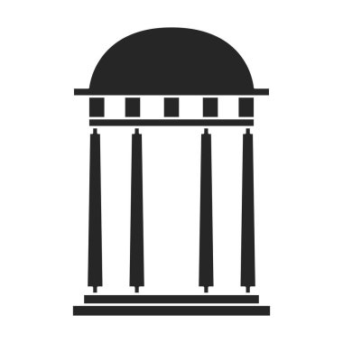 Pergola vektör simgesinin ahşap çardağı. Siyah vektör simgesi, pergola 'nın beyaz arkaplan ahşap çardağında izole edilmiş. .