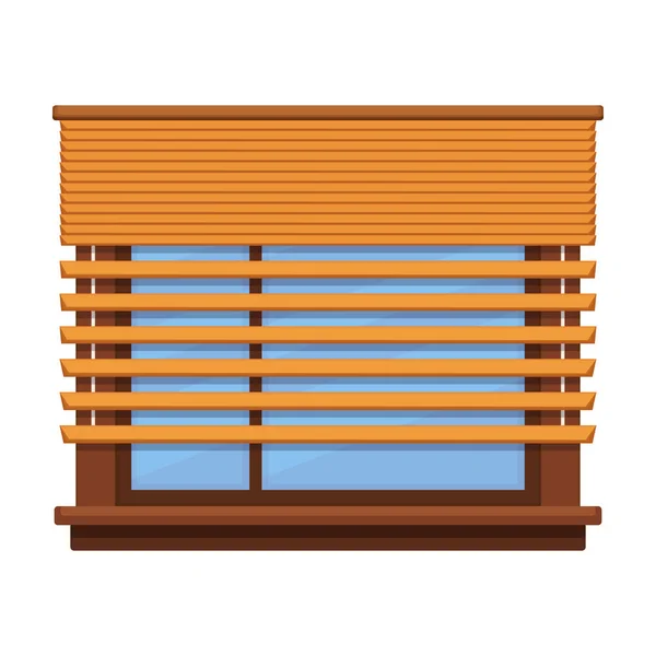 Window blind vector cartoon icon. Vector illustration jalousie house on white background. Isolated cartoon illustration icon of window blind . — Stock Vector