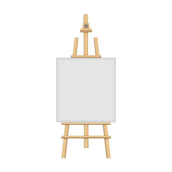 Icona del cartone animato Easel vector. Cavalletto illustrazione vettoriale su sfondo bianco. Isolato cartone animato illustrazione icona di tela su stand . — Vettoriale Stock