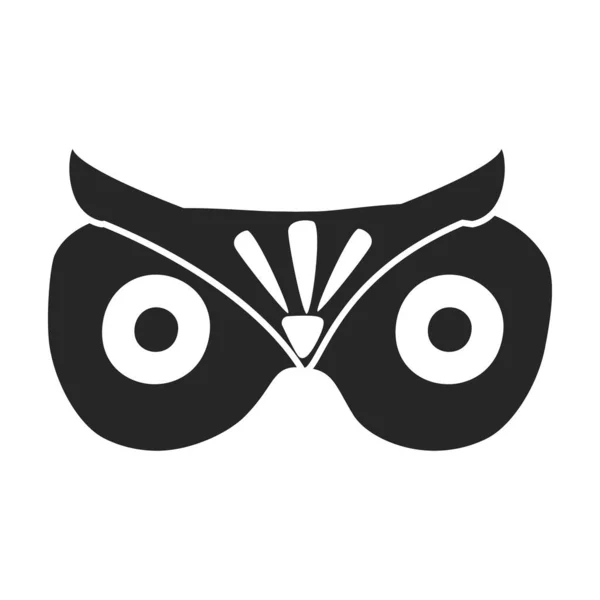 Sleep mask of owl vector icon.Black vector icon isolated on white background sleep mask of owl. — Stockvector