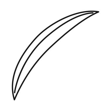 Yaprak ve palmiye işaretleri izole edilmiş. Stok için yaprak ve baston vektör simgesi grafiği.