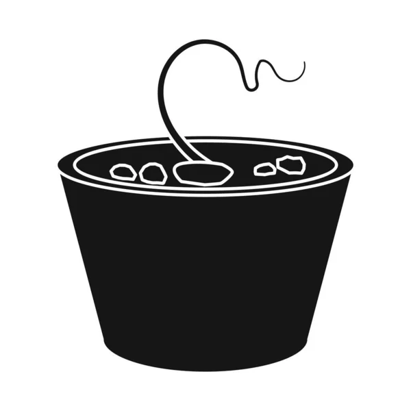 Oggetto isolato di vaso e segno di germoglio. Illustrazione grafica del vettore di stock di vasi e piante. — Vettoriale Stock