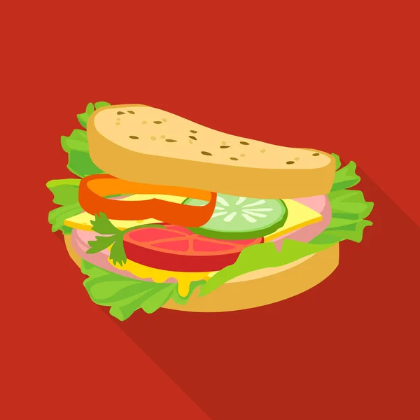 Illustration vectorielle du burger et icône de la nourriture. Élément Web de burger et icône de vecteur de pain pour le stock. — Image vectorielle