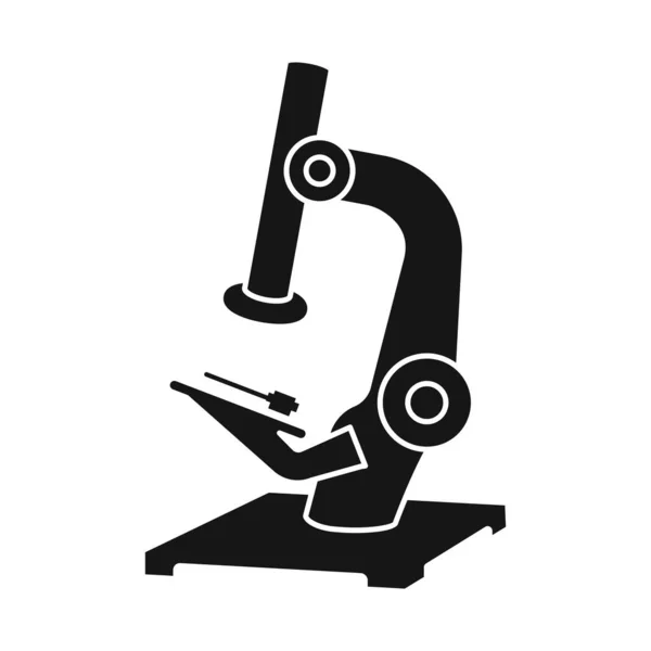 Conception vectorielle du microscope et du symbole de laboratoire. Illustration graphique du microscope et du vecteur de stock d'instruments. — Image vectorielle