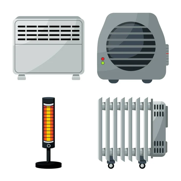 Az elektromos és hőlogó vektoros illusztrációja. Elektromos és fűtőanyag-vektor illusztráció gyűjtése. — Stock Vector