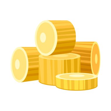 Küp ve şeker sembolünün izole edilmiş bir nesnesi. Stok için küp ve kahverengi vektör simgesinin grafiği.