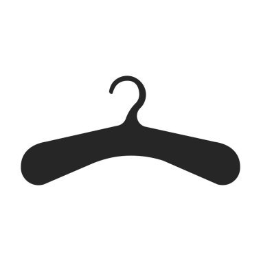 Askı vektör simgesi. Siyah vektör simgesi beyaz arkaplan askısında izole edildi.