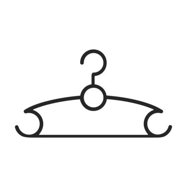 Askı vektör simgesi. Siyah vektör simgesi beyaz arkaplan askısında izole edildi.