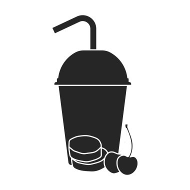 Meyve Smoothie vektör simgesi. Siyah vektör simgesi beyaz arkaplan meyve smoothie üzerinde izole edildi.