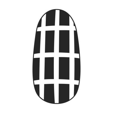 Manikür vektör simgesinin çivisi. Siyah vektör simgesi manikürün beyaz arka plan çivisinde izole edilmiş..