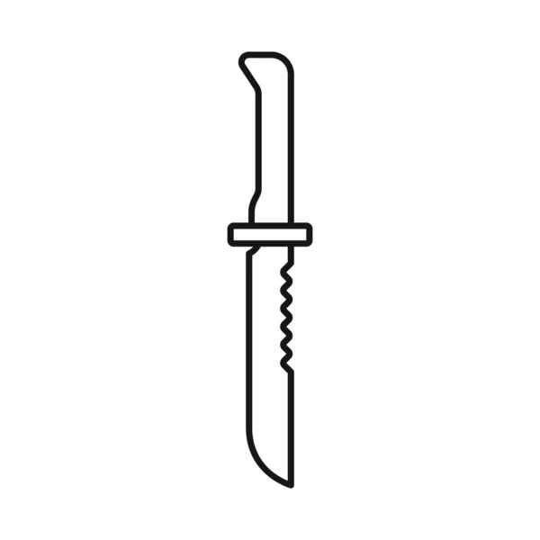 Diseño vectorial de cuchillo y signo de buzo. Elemento web de cuchillo y hoja símbolo de stock para web. — Archivo Imágenes Vectoriales