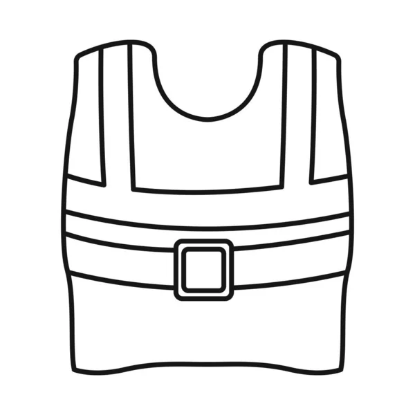 Izolovaný objekt vesty a silniční logo. Grafika vesty a jednotná vektorová ikona na skladě. — Stockový vektor