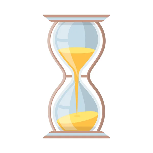 Vektordesign aus Sandglas und Timer-Symbol. Grafik von Sandglas und Uhrenstock-Vektor-Illustration. — Stockvektor