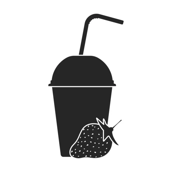 Icône vectorielle Smoothie aux fruits Icône vectorielle noire isolée sur fond blanc Smoothie aux fruits. — Image vectorielle