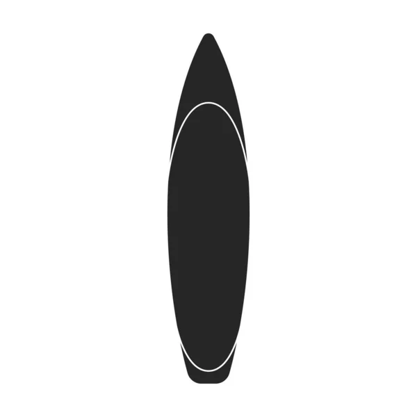 Surfboard Vektor icon.Black Vektor icon isoliert auf weißem Hintergrund Surfboard. — Stockvektor