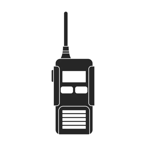 Walkie talkie vector icon.Black icono del vector aislado en fondo blanco walkie talkie. — Vector de stock