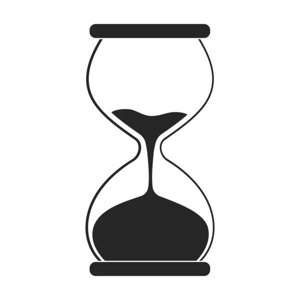 Hourglass vector icon.Black vector icon isolated on white background hourglass. — Stock Vector
