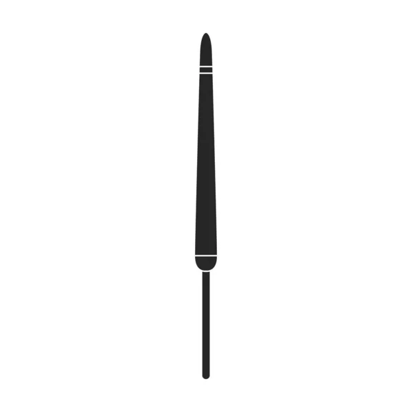 Vector de caña de pescar icon.Black icono del vector aislado en fondo blanco caña de pescar. — Vector de stock