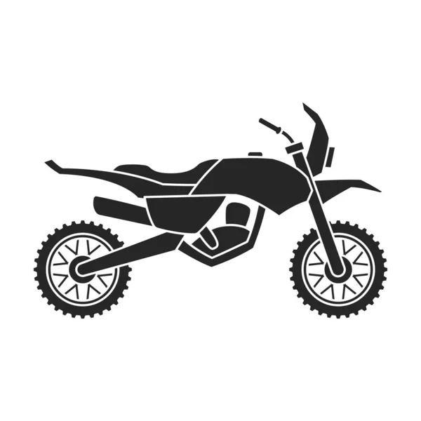 Motorcycle vector icon.Black vector icon isolated on white background motorcycle. — Stock Vector