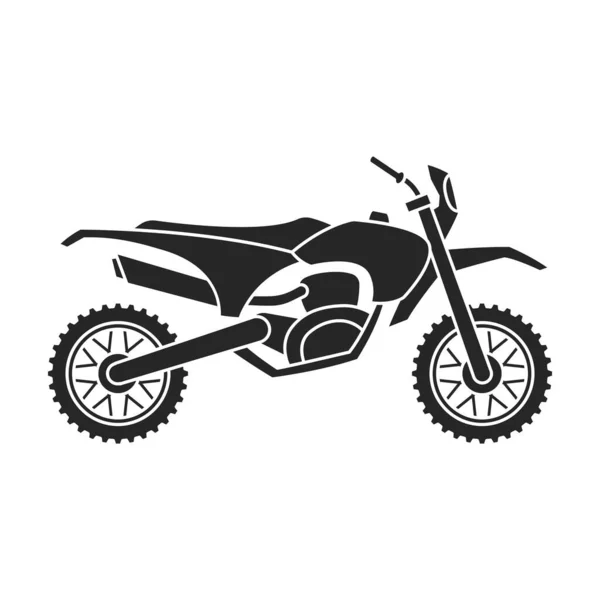 Motorfiets vector icon.Black vector pictogram geïsoleerd op witte achtergrond motorfiets. — Stockvector
