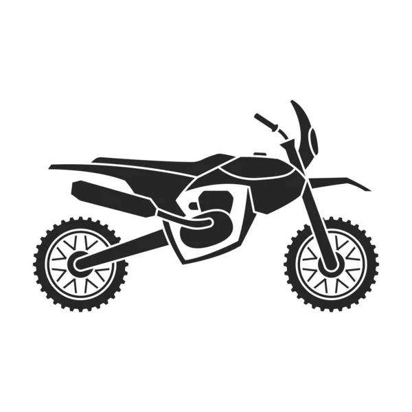 Мотоцикл вектор значок. Черный вектор значок изолирован на белом фоне мотоцикла. — стоковый вектор