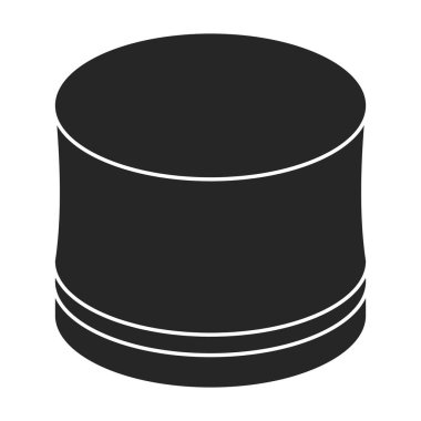 Cap şişe vektör simgesi. Siyah vektör simgesi beyaz arka plan kapağında izole edilmiş..