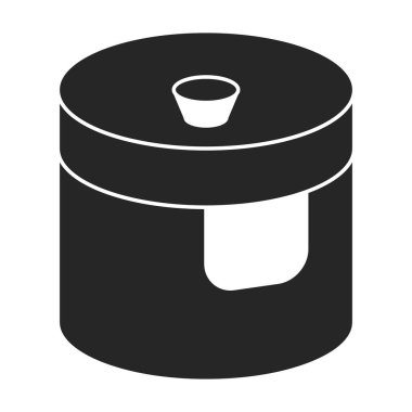 Cap şişe vektör simgesi. Siyah vektör simgesi beyaz arka plan kapağında izole edilmiş..