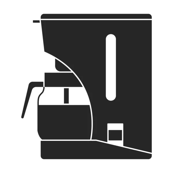 Cafetera icono vector icon.Black vector aislado sobre fondo blanco cafetera . — Vector de stock