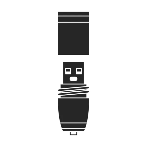 Drive Flash-Vektor icon.Black Vektor-Symbol isoliert auf weißem Hintergrund Laufwerk Flash. — Stockvektor