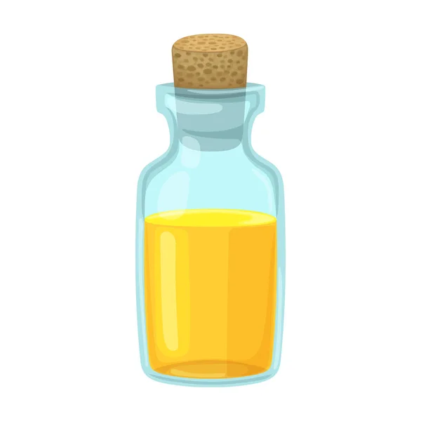 Bergamot oil vector cartoon icon. Vector illustration lime on white background. Isolated cartoon illustration icon of bergamot oil bottle . — Stock Vector