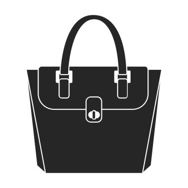 Torba vektör simgesi. Siyah vektör simgesi beyaz arkaplan çantasına izole edildi.