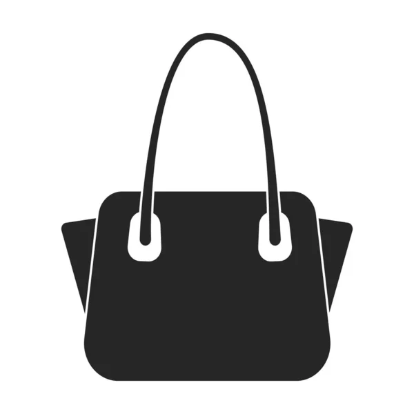 Icono de vector de bolsa icon.Black aislado en bolsa de fondo blanco. — Vector de stock