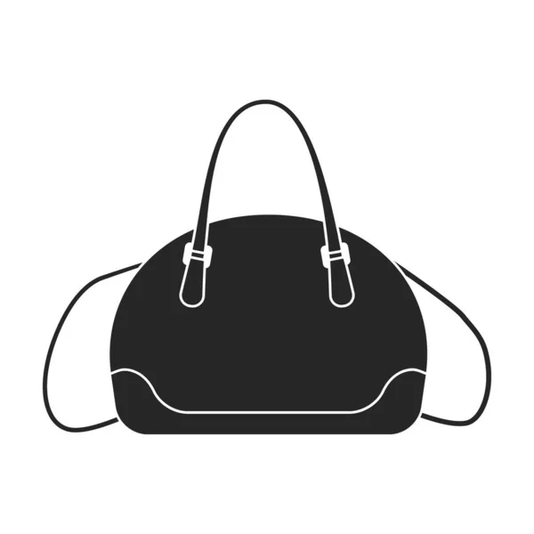 Icono de vector de bolsa icon.Black aislado en bolsa de fondo blanco. — Vector de stock