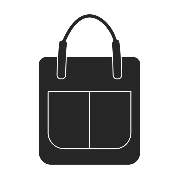 Tasche Vektor icon.Black Vektor Symbol isoliert auf weißem Hintergrund Tasche. — Stockvektor